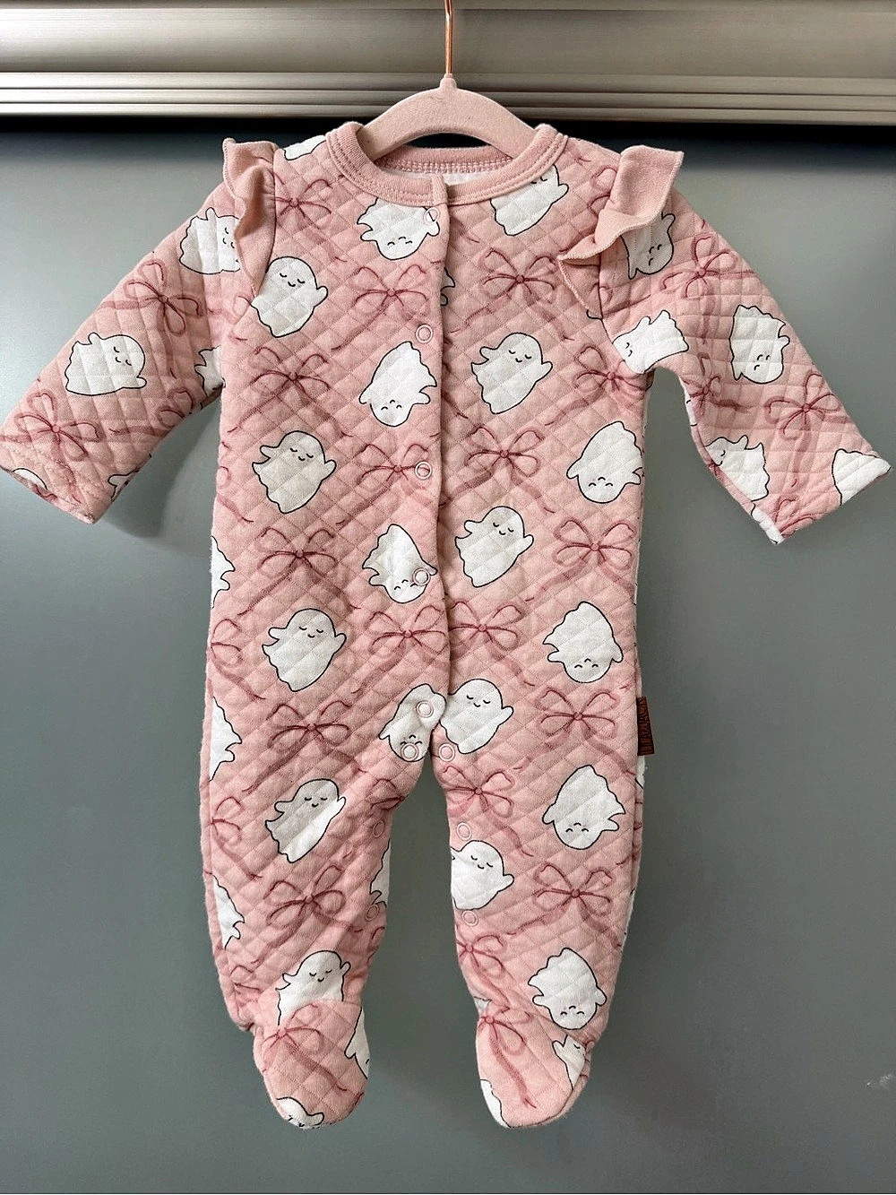 Lila & Jack Baby Footie Pink & White NWOT 3-6M